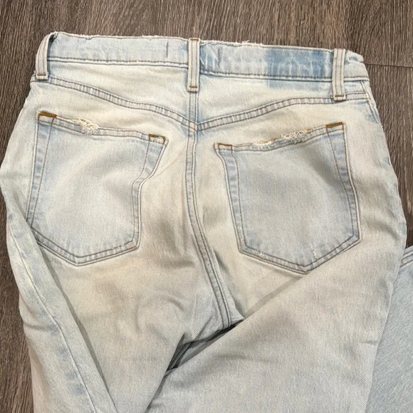 Abercrombie & Fitch Light Blue Women's Straight Leg Jeans - Picture 3 of 4